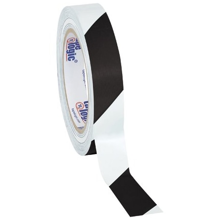 Tape Logic 1'' x 36 yds. Black/White Tape Logic Striped Vinyl Safety Tape, 3PK T91363PKBW